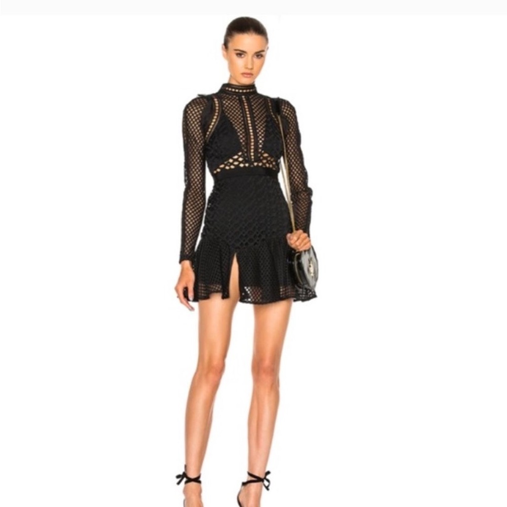 Self Portrait Black Mini Dress